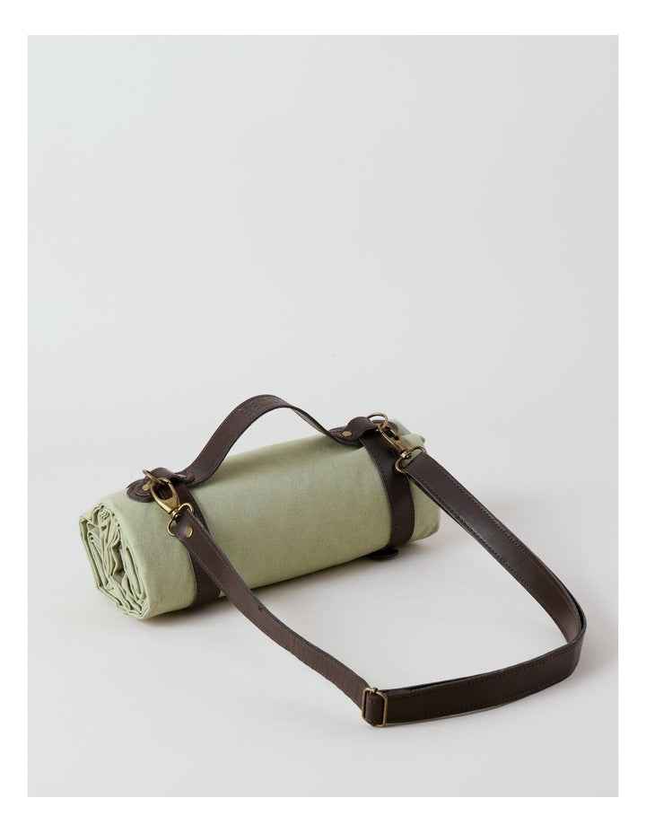 Hinterland Picnic Blanket with Shoulder Strap Large in Sea Moss