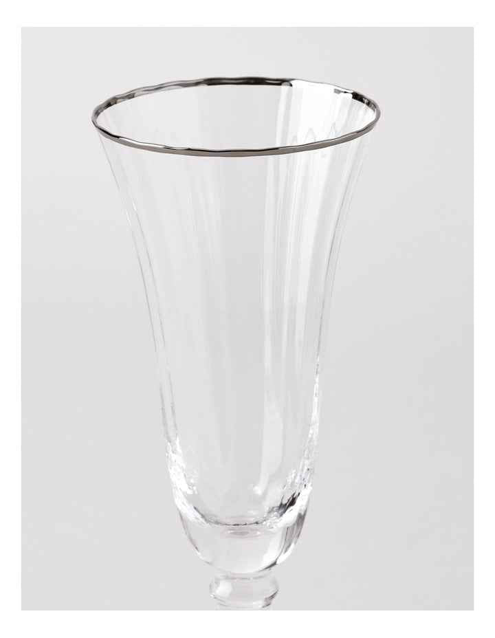 Gabrielle Champagne Glass Set of 4 in Silver