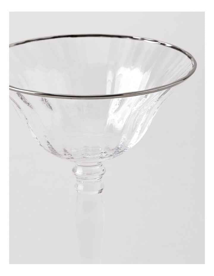 Gabrielle Coupe Glass Set of 4 in Silver