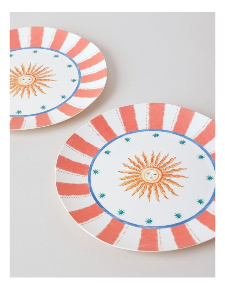 Sunshine Dinner Plate Set of 2 in Multi