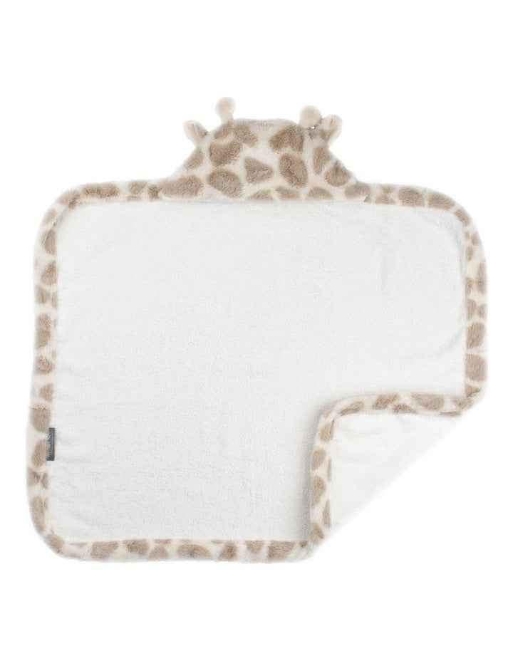 Savannah Giraffe Plush Hooded Towel in Blue