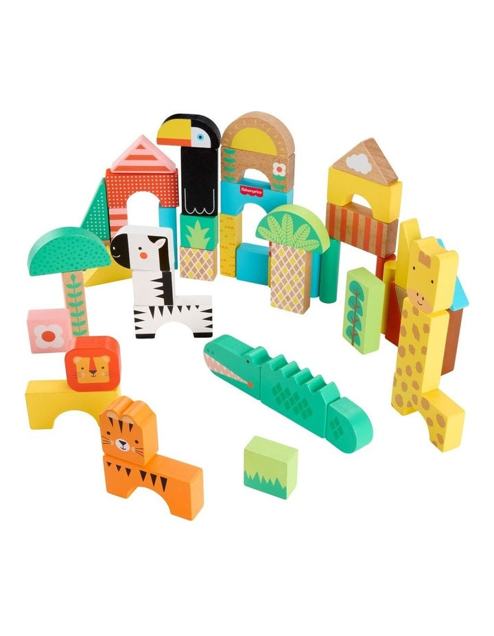 Wooden Jungle Blocks Building Set