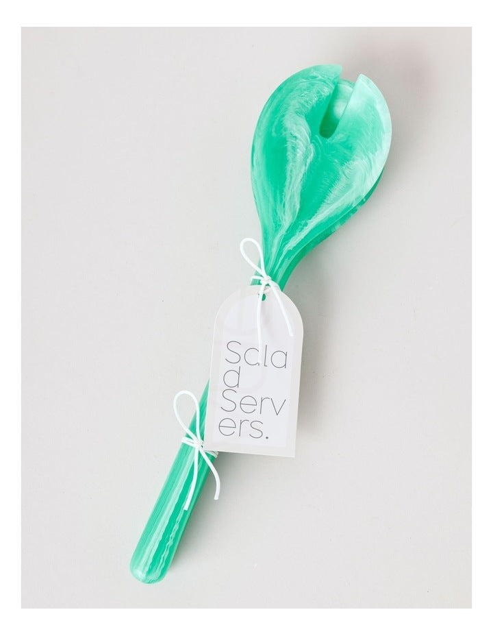 Pastel Brights Salad Server Set of 2 in Teal