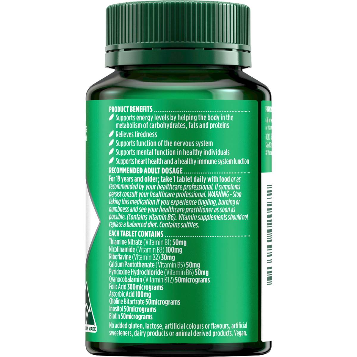 Nature's Own Super Vitamin b Complex With Biotin, b3, b6 & b12 150 Pack