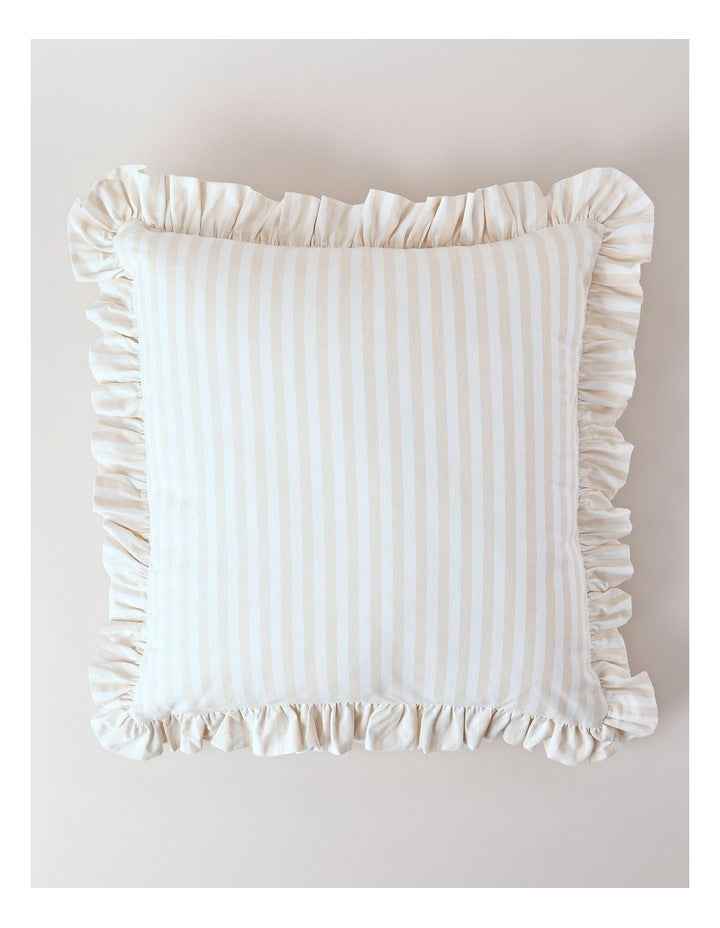 Charlotte Stripe Cushion in Natural