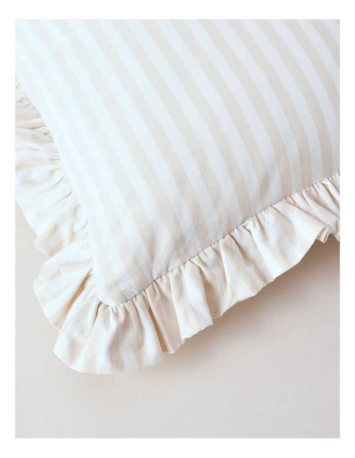 Charlotte Stripe Cushion in Natural
