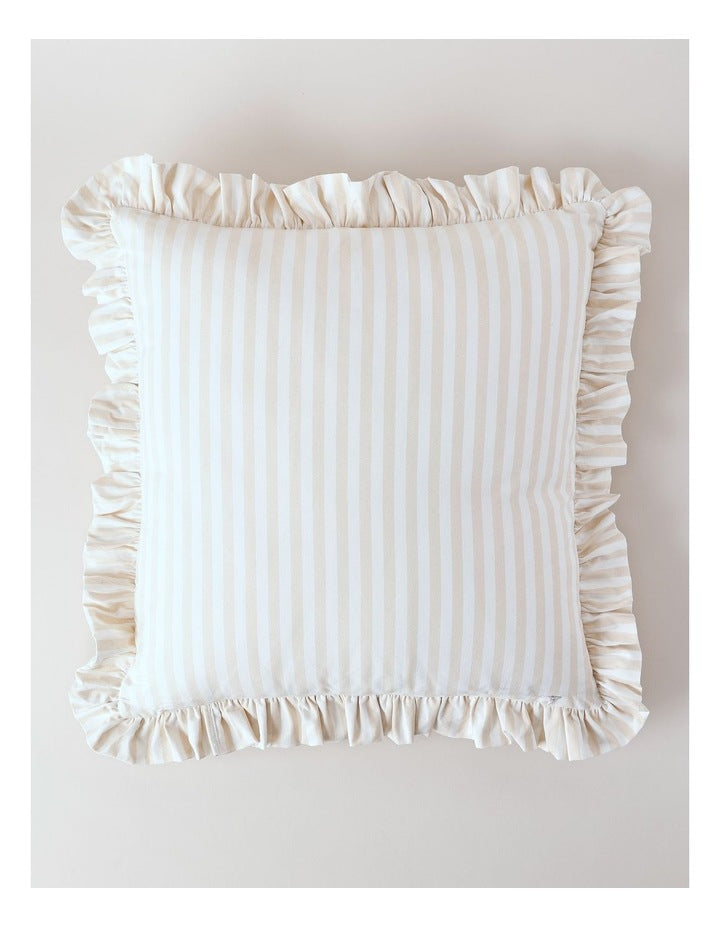 Charlotte Stripe Cushion in Natural
