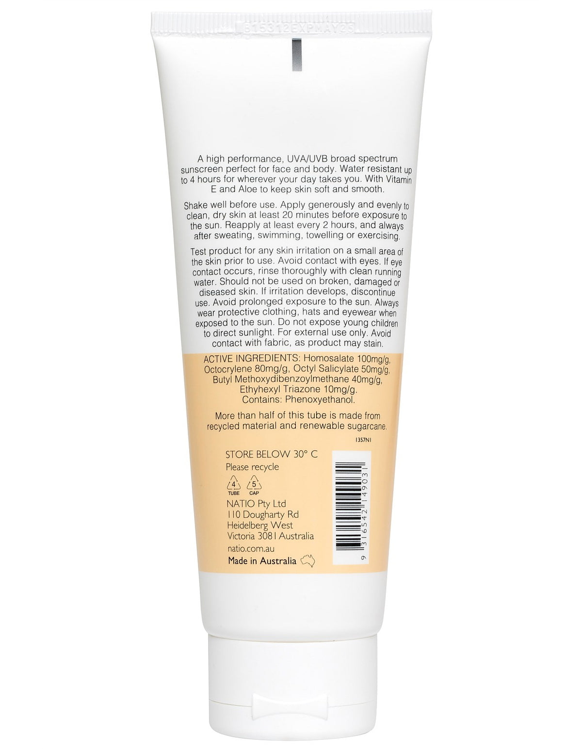 Quick Dry Moisturising Sunscreen SPF 50+ 100ml