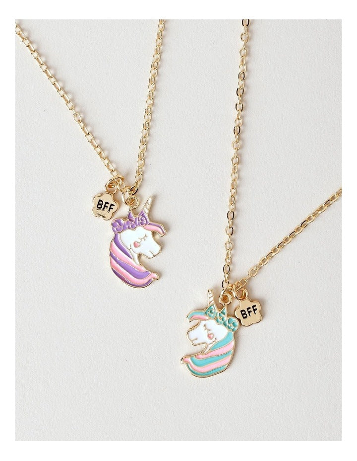 BFF Unicorn Necklace in Gold