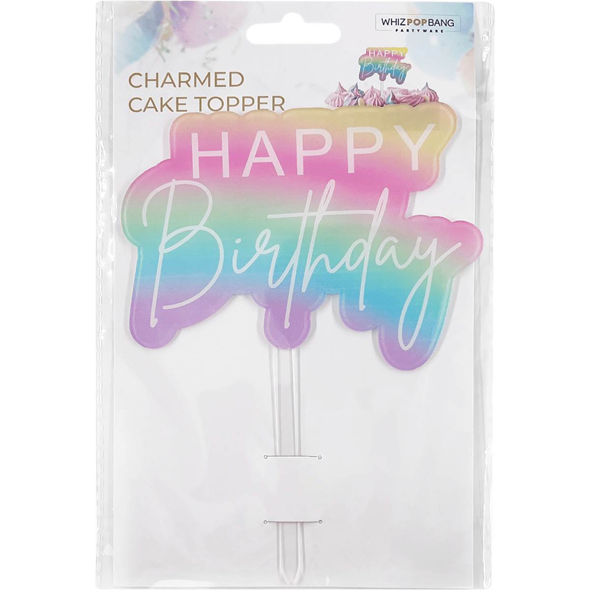 Whiz Pop Bang Charmed Acrylic Cake Topper Each