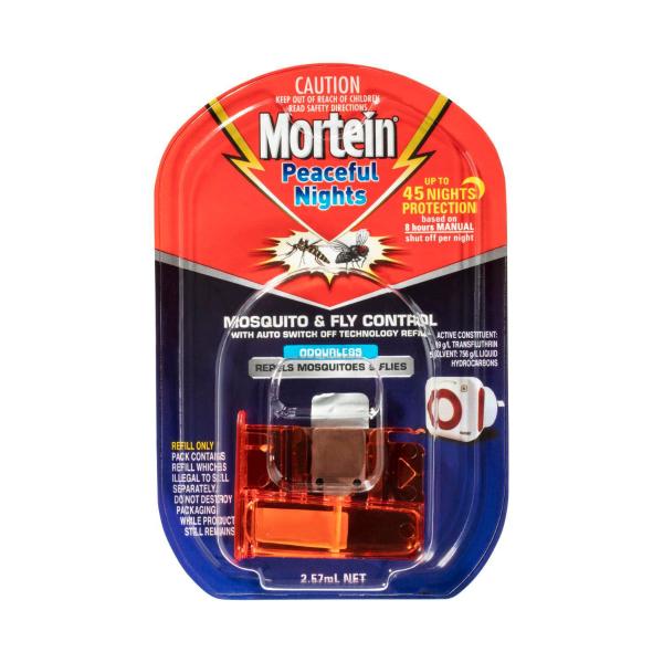 MORTEIN PEACEFUL NIGHTS MOZZIE ZAPPER ODOURLESS REFILL