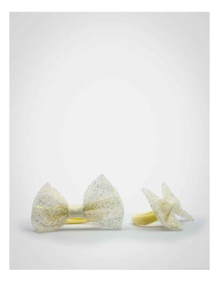 Glitter Mesh Bow Haritie 2 Pack in Gold