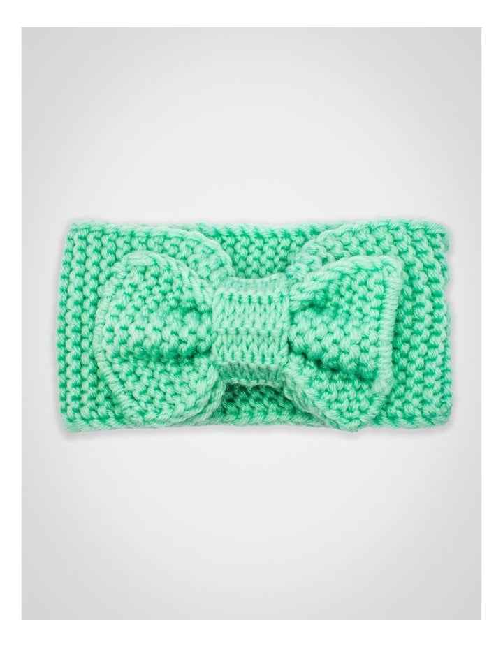 Baby Bow Knit Hair Wrap in Mint Green