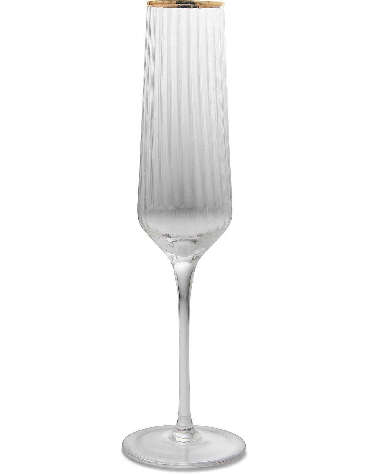 Windsor Ribbed Champagne Flutes Set of 4 Clear