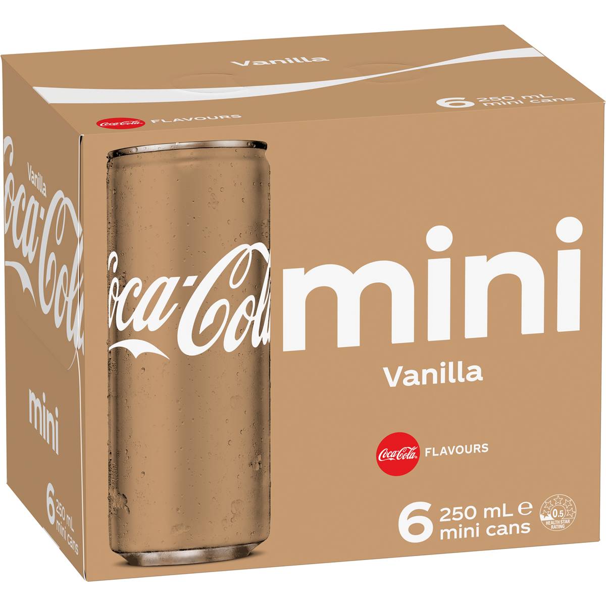 Coca-Cola Vanilla Soft Drink Mini Cans 250ml X 6 Pack
