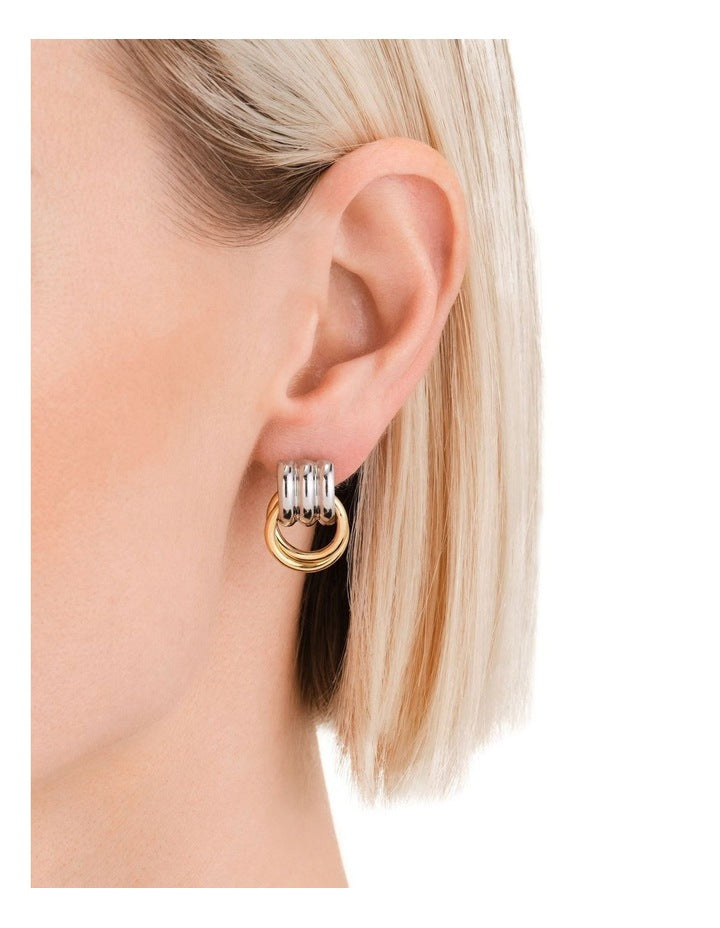 Modern Vintage Interlaced Earrings in Duotone