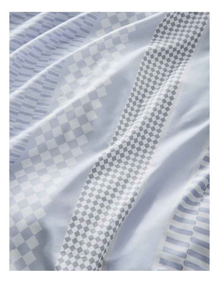 Super Soft Microfibre Quilt Cover Set in Grey Geo