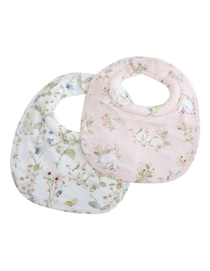 Sleeping Bunny Dribble Bibs 2 Pack in Multi