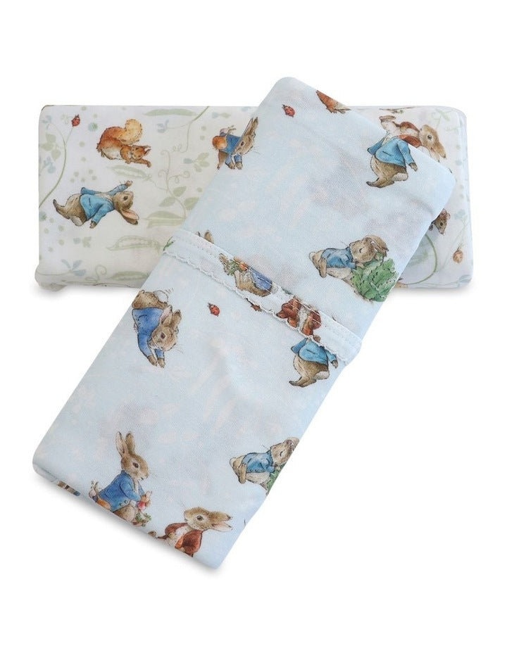 Benjamin Bunny Jersey Wraps 2 Pack in Blue