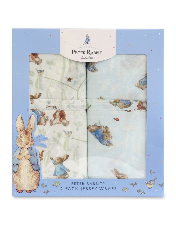 Benjamin Bunny Jersey Wraps 2 Pack in Blue