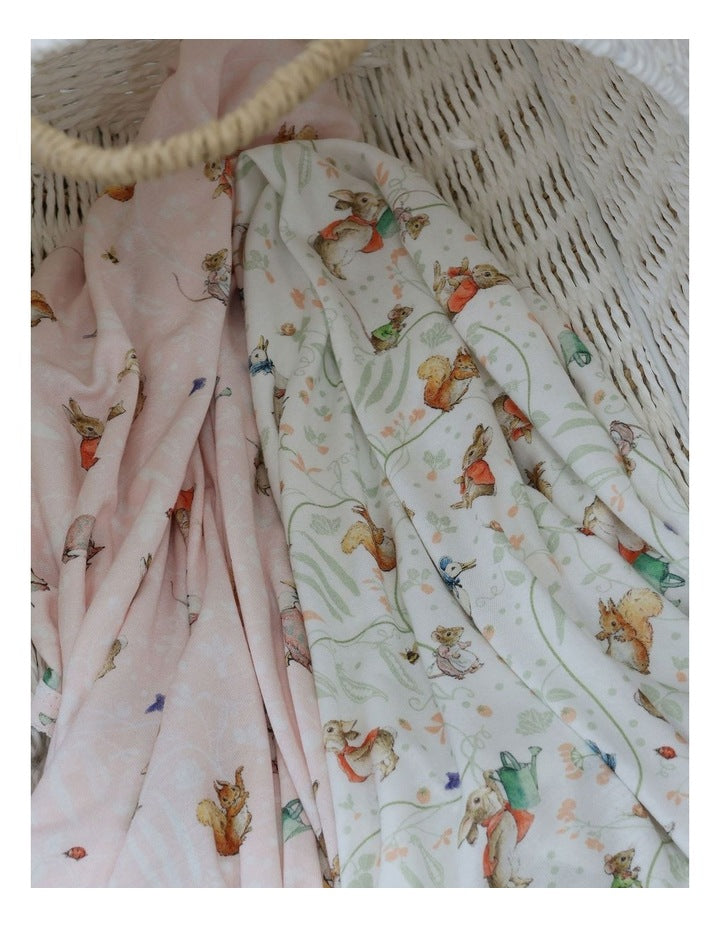 Flopsy Mopsy and Cottontail Jersey Wraps 2 Pack in Pink