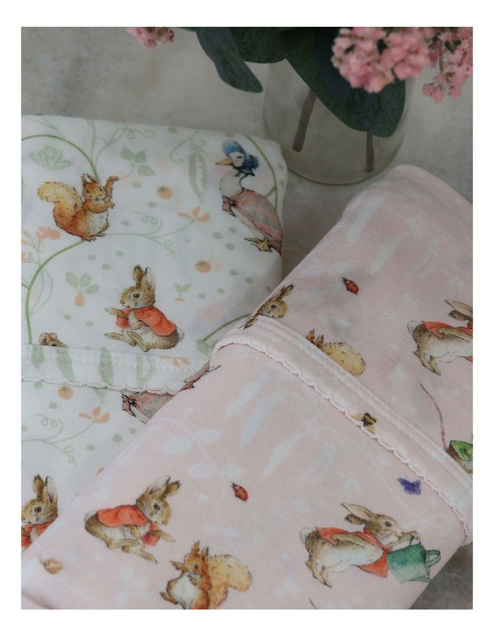 Flopsy Mopsy and Cottontail Jersey Wraps 2 Pack in Pink