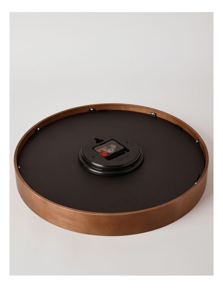 Tatum Clock 40cm in White/Chestnut/Black