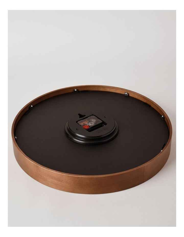 Tatum Clock 40cm in White/Chestnut/Black