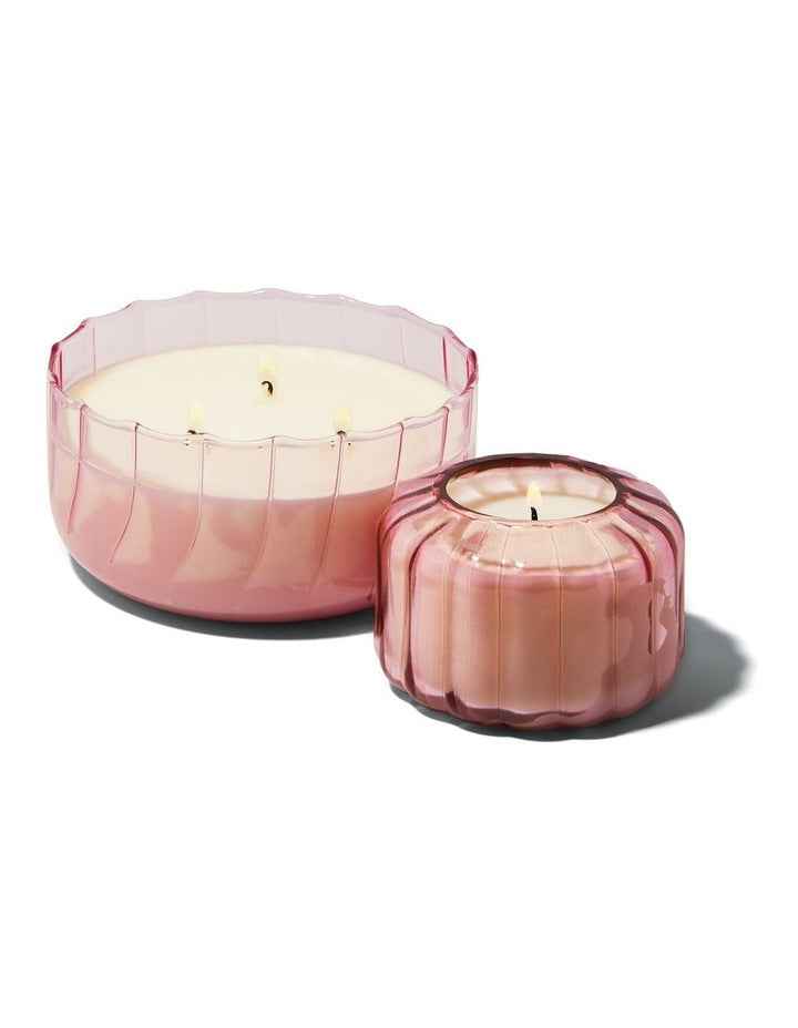 Ripple Desert Peach Glass Candle 4.5 OZ