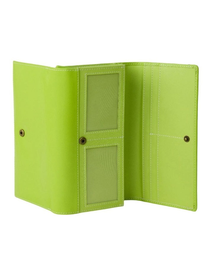 Dakota Large Wallet in Lime