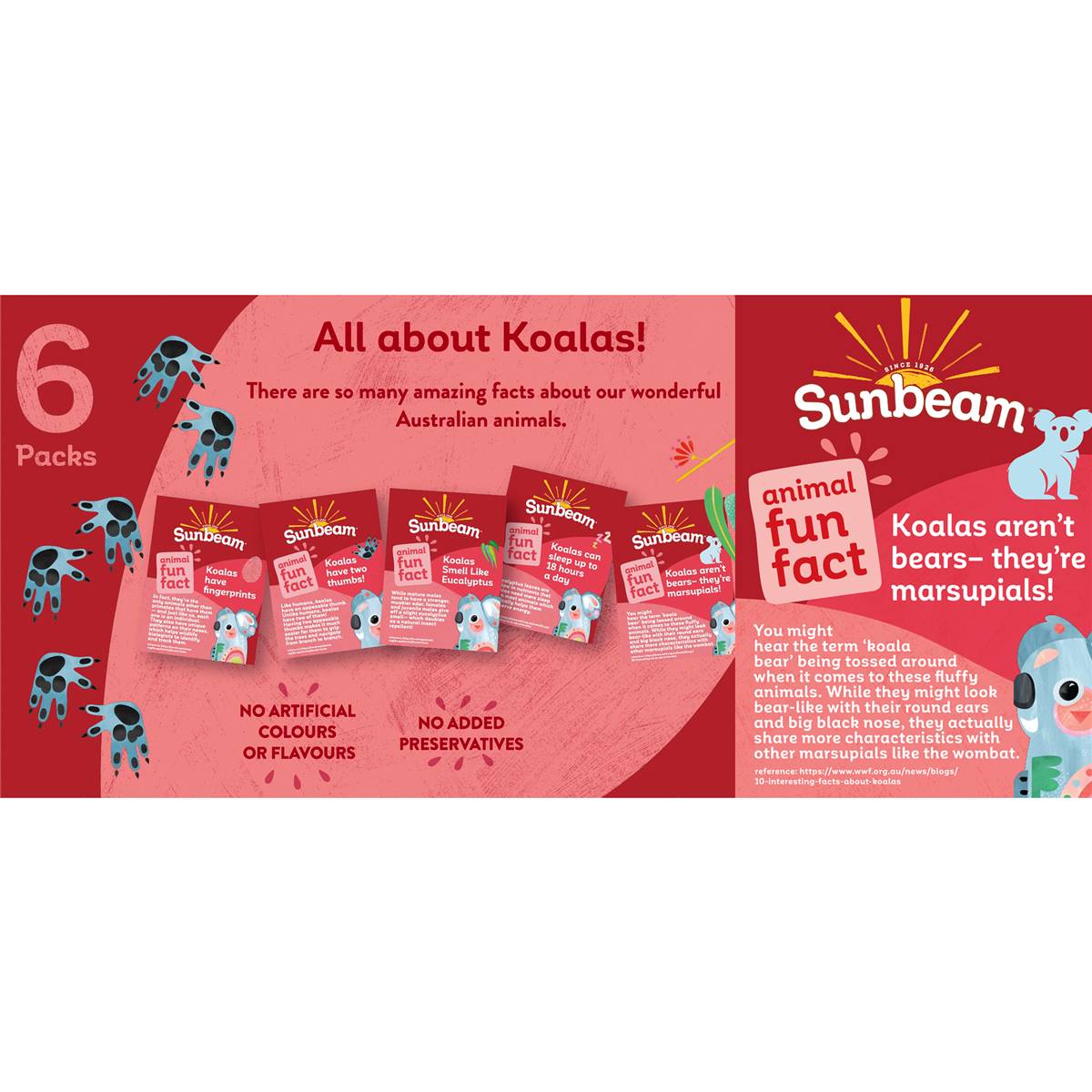 Sunbeam Strawberry Yoghurt Coated Sultanas 30g x 6 Pack