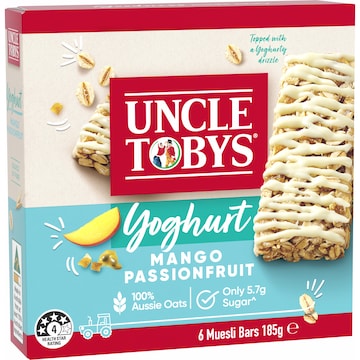 Uncle Tobys Muesli Bars Yoghurt & Mango & Passionfruit 6 pack