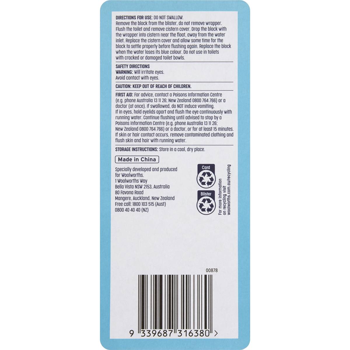 Strike Blue Toilet Cleaner Cistern Blocks 2 Pack