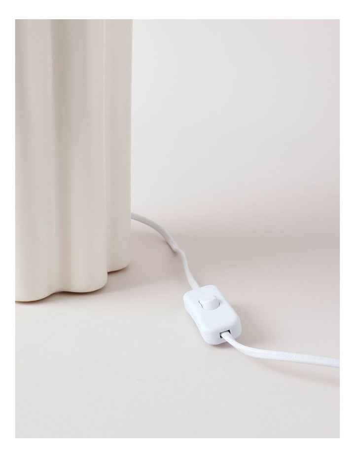 Riley Scallop Column Table Lamp 50cm in White