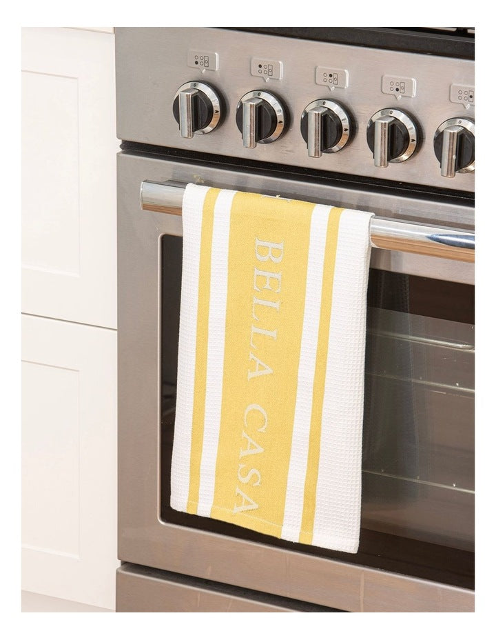 Bella Casa Kitchen Towel 2 Pack in Lemon