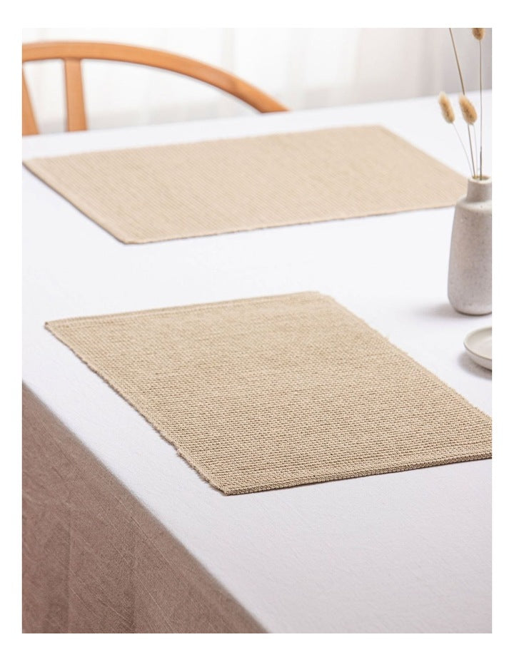 Newport Placemat 4 Pack in Flax