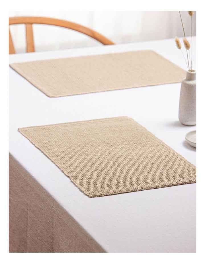 Newport Placemat 4 Pack in Flax