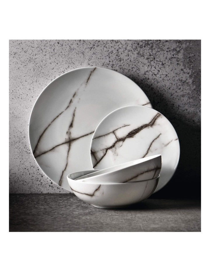 Marble Side Plate 19cm in White