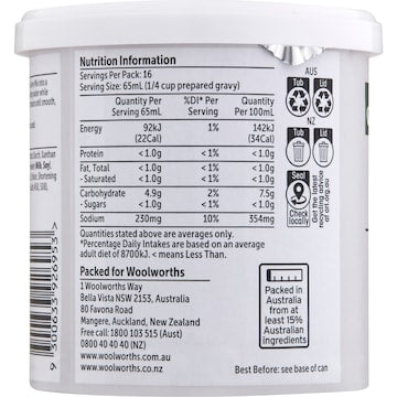 Woolworths Roast Meat Flavoured Instant Gravy 120g