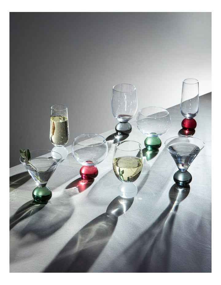Zephyr Martini Glass 2 Pack in Ruby