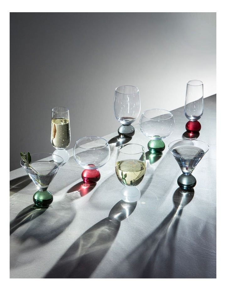 Zephyr Martini Glass 2 Pack in Ruby