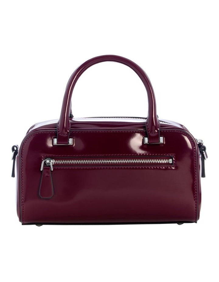 Arnela Mini Satchel Bag in Burgundy
