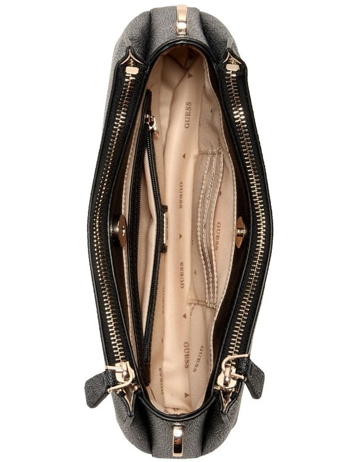 Noelle Ii 3 Comp Crossbody Bag in Coal Logo