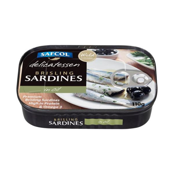 SAFCOL BRISLING SARDINES OIL:OIL:.:110 GRAM
