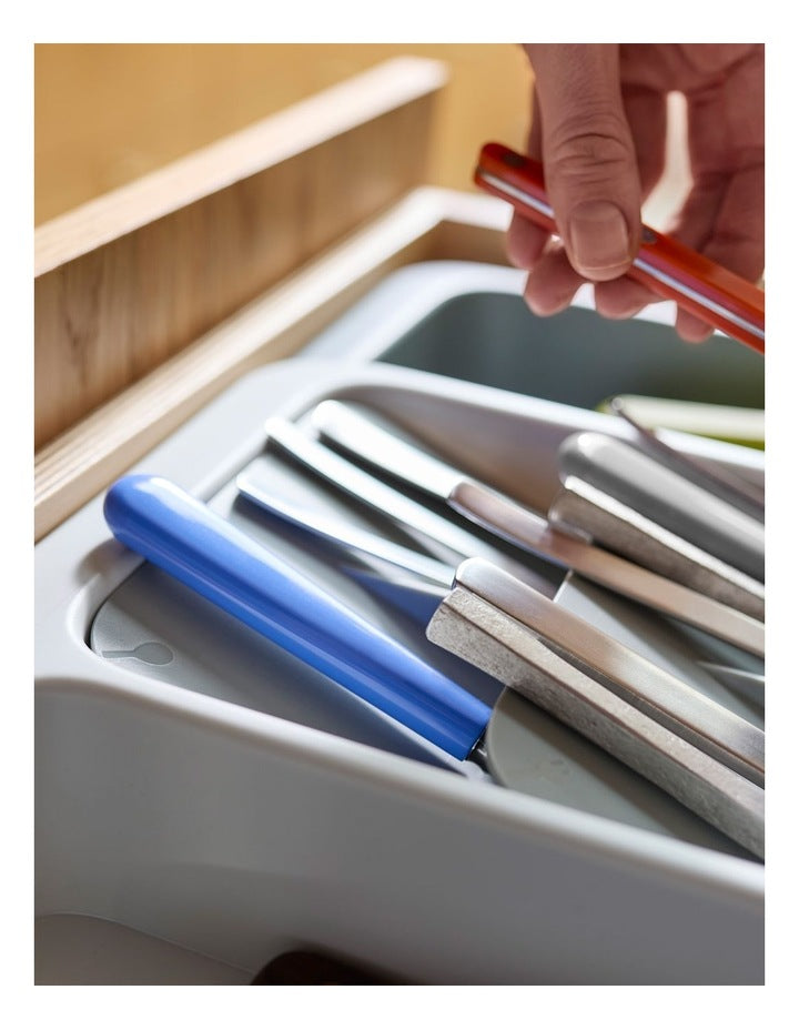 DrawerStore Expanding Tiered Tray in Grey