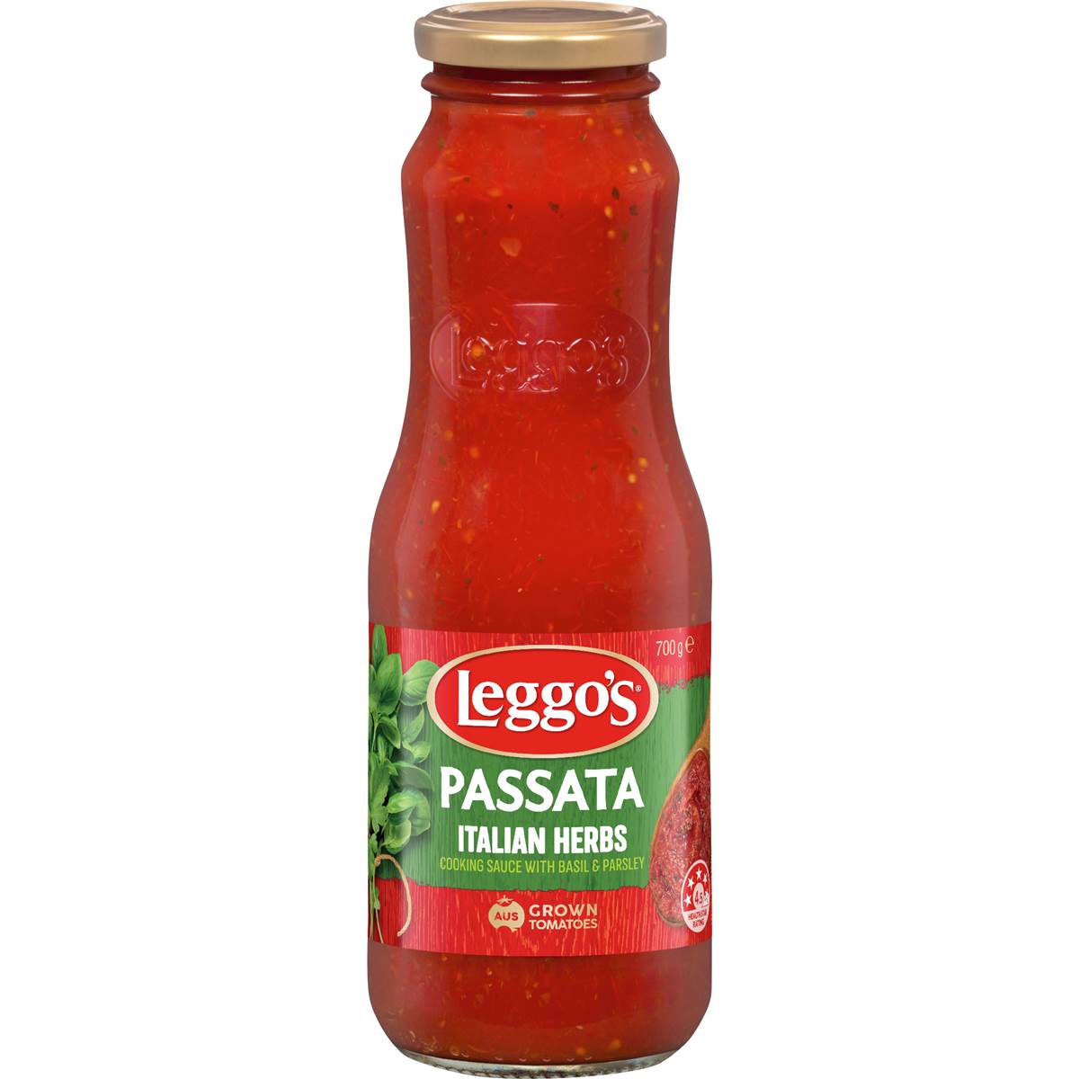 Leggo's Australian Tomato Passata Sauce With Italian Herbs 700g