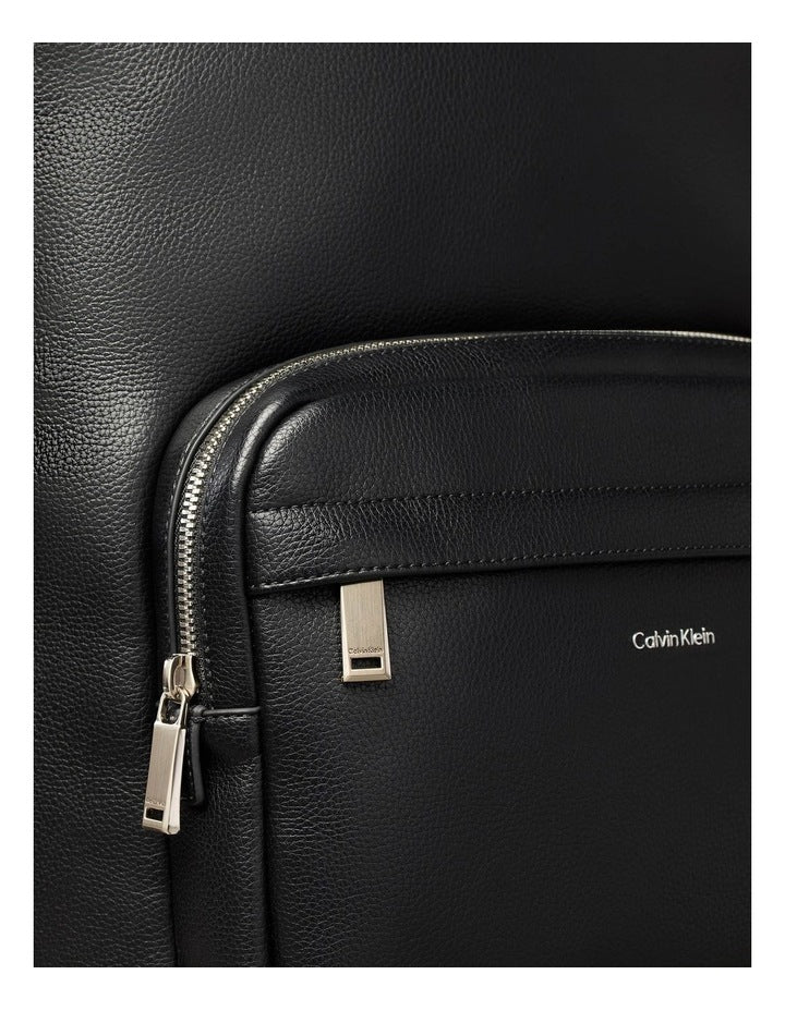 Micro Pebble Round Backpack in Black