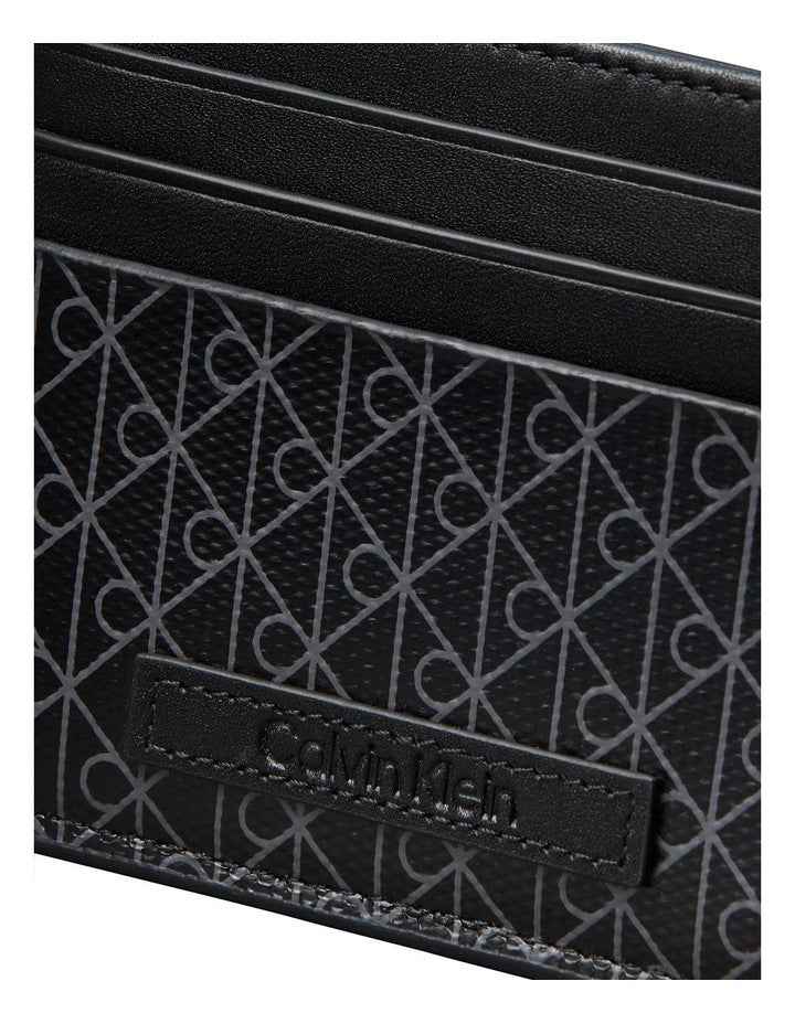 Allover Monogram Logo Card Case in Black