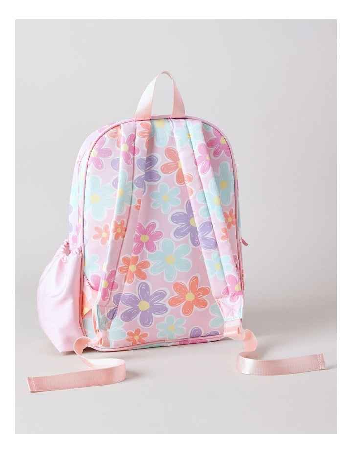 Girls Backpack Daisy Floral in Light Pink