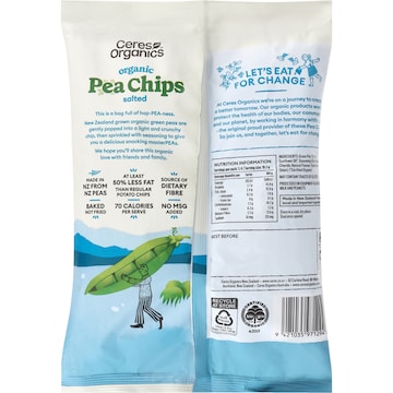 Ceres Organics Pea Chips Salted 100g